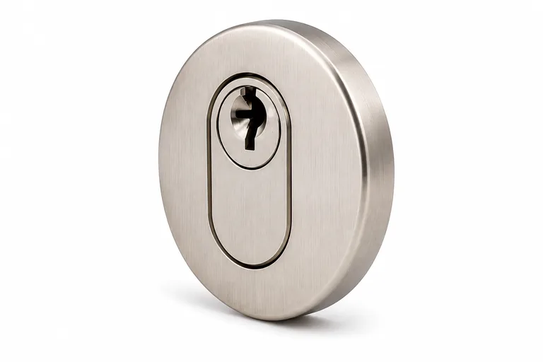 Escudo de seguridad para proteger el bombín de una puerta